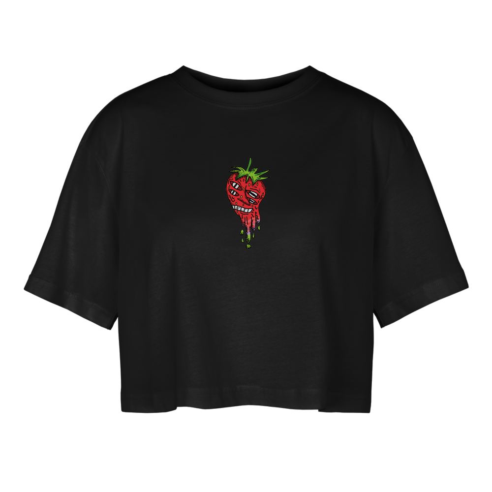 Meltdown Berry Crop-Top - black