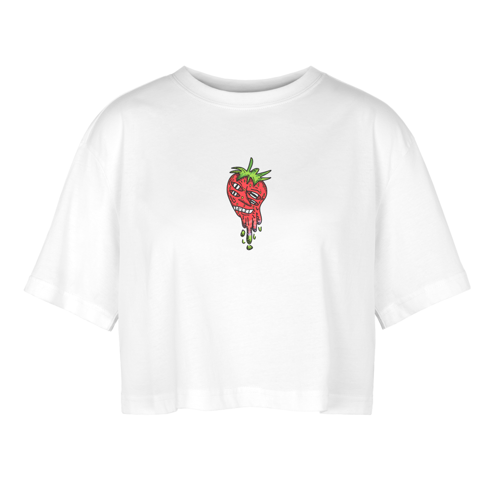 Meltdown Berry Crop-Top - white